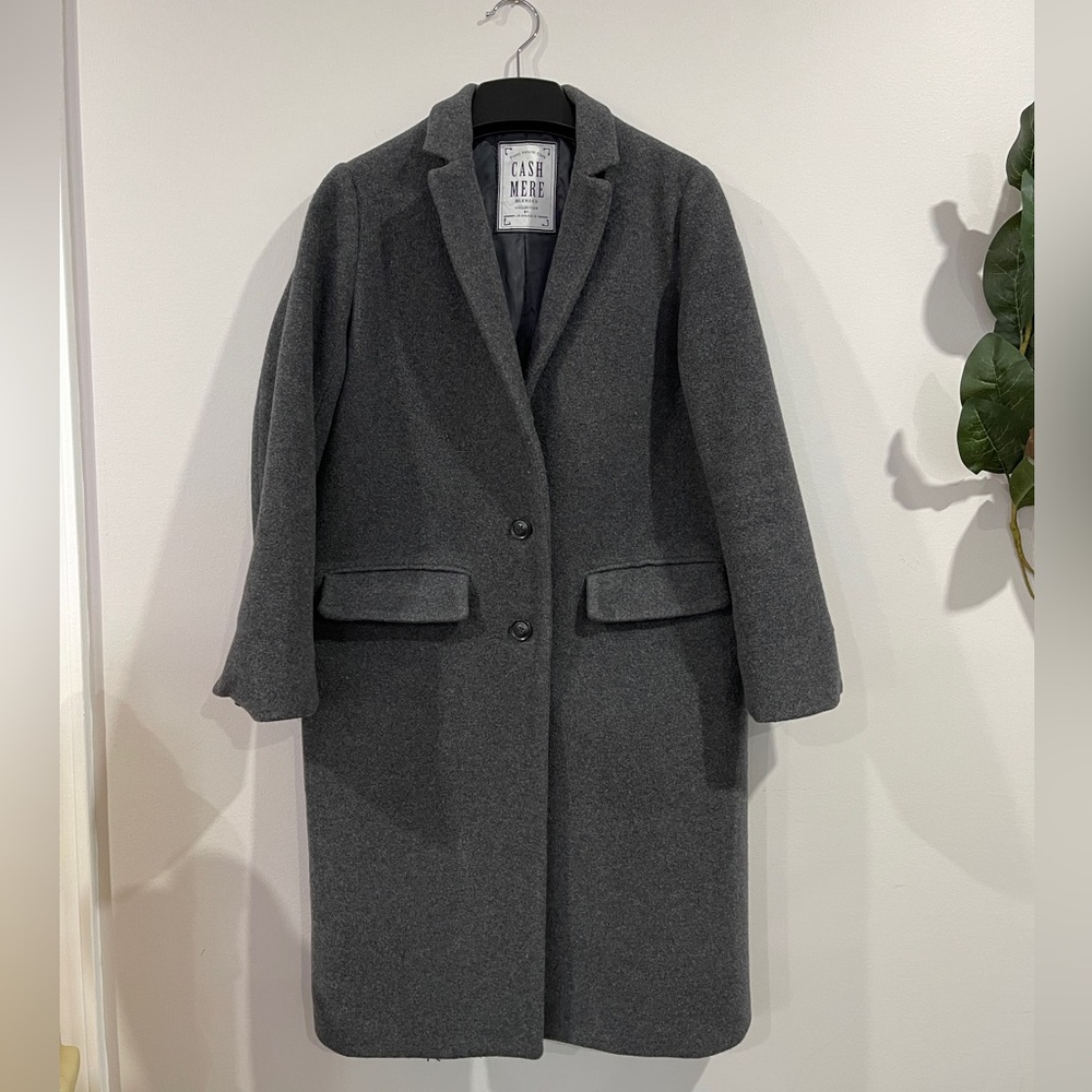 Wool cashmere tailor coat in grey
